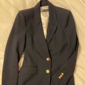 Zara fitted navy blazer